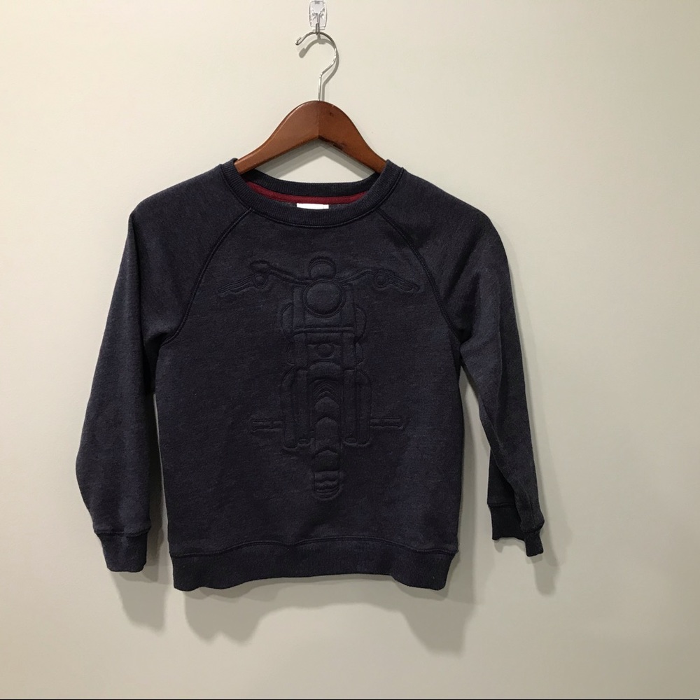 Boy’s Large (10 to 12) Gymboree Navy Sweatshirt with Motorcycle